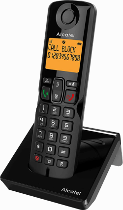  Безжичен DECT телефон Alcatel S280 EWE - черен