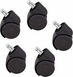 Комплект полипропиленови колела за офис стол 5 бр.