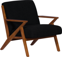 Кресло MAURO - орех - черен