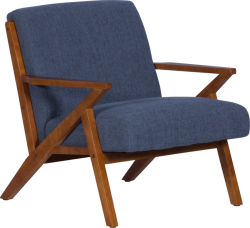 Кресло MAURO - орех - син