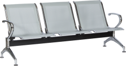 Офис стол Посетителска пейка с 3 места Carmen CR-1030-3 - сребърна на най-ниска цени