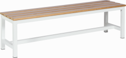 Пейка за съблекалня Carmen 150-2 - 150x40.5x42.5 см - бяла