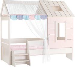  Детско легло къща PINK HOUSE - 90 х 200 - розово