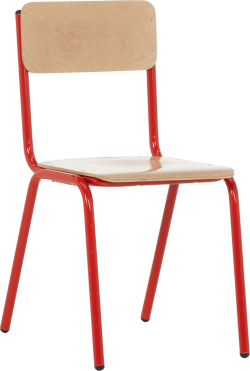 Посетителски стол TASK H - бук-червен