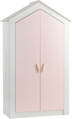 Двукрилен детски гардероб PINK HOUSE