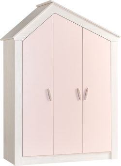  Трикрилен детски гардероб PINK HOUSE