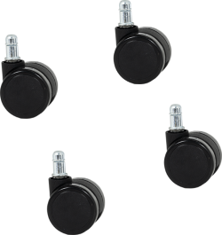 Комплект колела за посетителски стол модел 1702-1710 4 бр. - черни