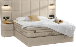 Тапицирана спалня с матрак COMFORT 180 x 200 - крем 04