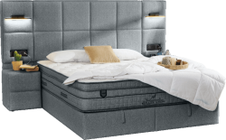 Тапицирана спалня с матрак COMFORT 180 x 200 - тъмно сив 14