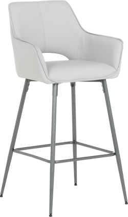 Бар стол TELFORD 2 силиконова кожа - сив 67