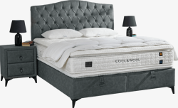 Тапицирана спалня с матрак COOL WOOL 160 x 200 - сив 12