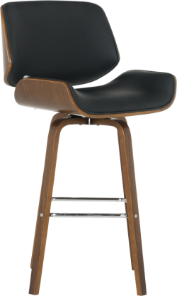 Бар стол Carmen 4027 - орех / черен