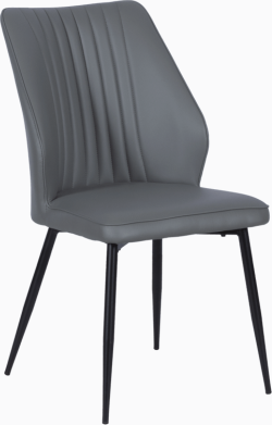 Трапезен стол LAREDO Y еко кожа - тъмносив 14