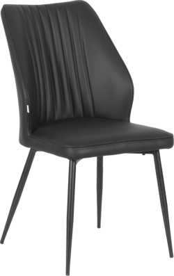 Трапезен стол LAREDO Y силиконова кожа - черен 60