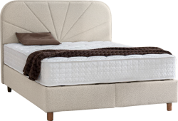 Тапицирана спалня с матрак DELUX PREMIUM 180 x 200 - крем