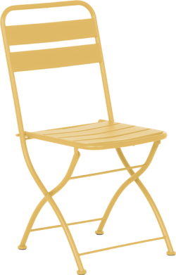 Сгъваем кетъринг стол YOM - жълт