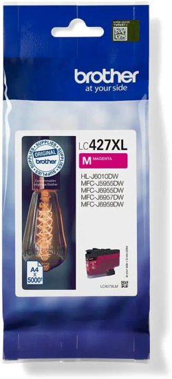  Brother Патрон LC427XLM, 5000 страници-5%, Magenta