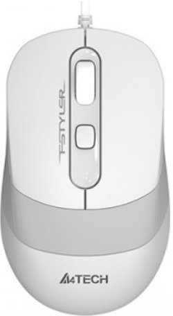 Мишка A4 FM10 USB бяла
