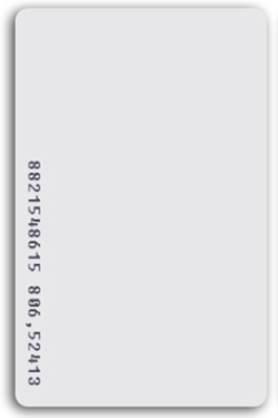  RFID карта тънка с номер, 125KHZ, S4A-EM-22 num