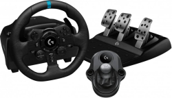 Мултимедиен продукт Волан LOGITECH G923 + LOGITECH скоростен лост за PS4-PS5-PC