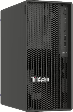 Сървър Lenovo ThinkSystem ST50 V3, Xeon E-2414 (4C 2.6GHz 8MB Cache-55W), SW RAID, 2x960GB Micron 5400 Pro SSD, 1x16GB