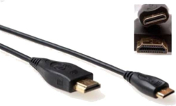 ACT HDMI A - HDMI C HDMI High Speed кабел, версия 1.4, M/M, 0.50M