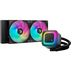 Водно охлаждане DeepCool LE240 V2, 240 мм., 2 x 120 мм. PWM ARGB вентилатора, ARGB блок, Черен