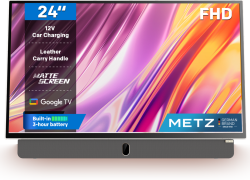 Телевизор METZ - 24" LED, Smart TV, 1920 x 1080 Full HD, 50/60 Hz, 250 cd/m², Черно - бял