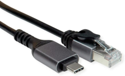 VALUE 12.99.1166 :: Конверторен кабел USB 3.2 Gen 2 към Gigabit Ethernet, Type C М-RJ-45 M, черен, 1.5 м