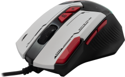 SBOX MANTA-W :: Мишка, Baracuda, 8D, USB, BGM-041, MANTA, 12.800 dpi, бял