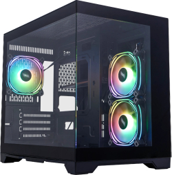 1stPlayer кутия Case mATX - MV6-TP Black - 3 fans included