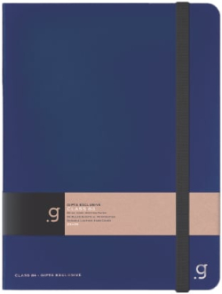  Gipta Тетрадка Class 84, 17 x 24 cm, кремава хартия, широки редове, кожeна корица, 96 листа