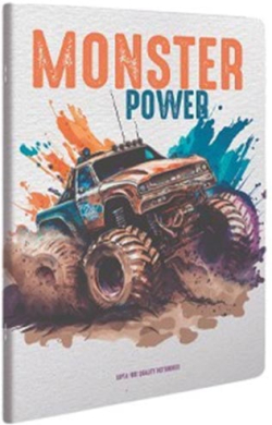  Gipta Тетрадка Monster, A4, бяла хартия, на квадратчета, картонена корица, 60 листа