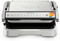 Tefal GC774D30 Optigrill 4In1 Inox, (Grill, Bbq, Oven, Complete Meal), 600Cm2 Cooking Surface, Automatic Cooking Sensor