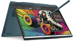 Лаптоп Lenovo Yoga 7 2-in-1 14AKP10, 14.0", Full HD+, тъчскрийн, AMD Ryzen AI 5 340, AMD Radeon 840M, 24 GB LPDDR5X, 1 TB SSD, Син
