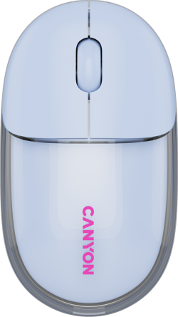 Мишка CANYON mouse OnClick 24 BT- Wireless Transparent-Blue