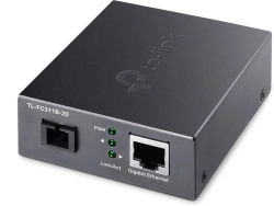 Медия конвертор TP-LINK FC311B-20 1GbE RJ45 към Gigabit SM SC, Tx1310-Rx1550nm 20km