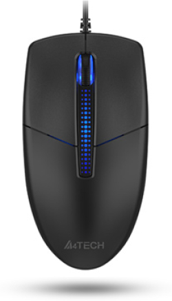Мишка A4tech Illuminate N530S Жична безшумна мишкa черна, 1200 dpi