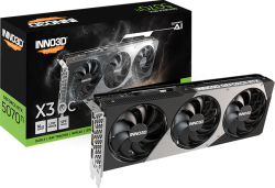 Видеокарта INNO3D NVIDIA RTX 5070 Ti X3 16GB GDDR7 256 bit, 2452MHz - 28Gbps, 3x DP, 1x HDMI, 3 fan 2 slots