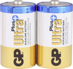 Алкална батерия GP ULTRA PLUS LR20 -2 бр. в опаковка- 1.5V