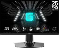 Монитор Геймърски MSI G255PF E2, 24.5", 1ms, 180Hz, RAPID IPS, 1920x1080 (FHD), 16:9, FLAT, AMD FreeSync, DP(1.2a), 2xHDMI 2.0b, Черен