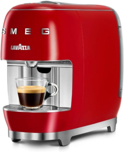 Кафемашина Lavazza A Modo Mio SMEG, 0.9 литра резервоар, регулируема поставка, 1250W, червен