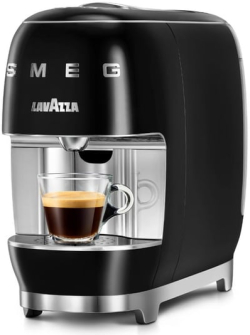 Кафемашина Lavazza A Modo Mio SMEG, 0.9 литра резервоар, регулируема поставка, 1250W, черен