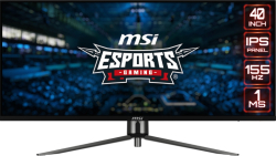 Монитор MSI MAG401QR, 40", 155Hz, 3440x1440 (UWQHD), IPS, Flat, 2x HDMI, DP, 1 x Type-C, 2 x USB 2.0, VESA 100, Черен
