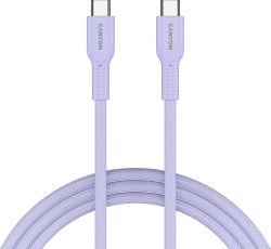 Кабел/адаптер CANYON cable OnWire 60CL C-C 60W COLOR Braided 1m Purple