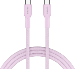 Кабел/адаптер CANYON cable OnWire 60CL C-C 60W COLOR Braided 1m Pink