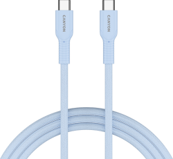 Кабел/адаптер CANYON cable OnWire 60CL C-C 60W COLOR Braided 1m Light Blue