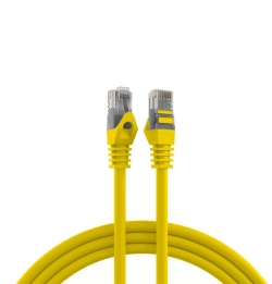 Медна пач корда Patch cable U-UTP, Cat.5e, LSZH, CCA yellow 0, 5 m