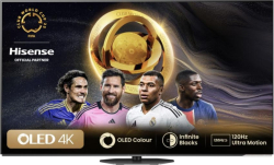 Телевизор Hisense 55" A85N, 4K UHD OLED Smart TV, 120Hz, HDMI 2.1, , Dolby Vision IQ & Atmos, Bluetooth, Alexa Built-in, Black