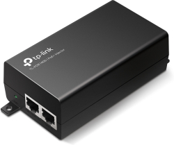 PoE Инжектор TP-Link POE160S, IEEE 802.3af-at, 2x GbE RJ45 ports, до 100м.